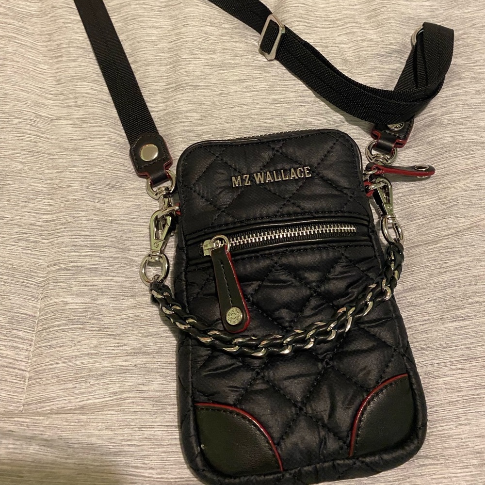 Small Black Purse with Shoulder Strap